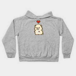 I Love My Cute and Cuddly Pixel Art Hamster Kids Hoodie
